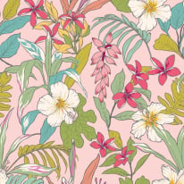 Hoopla Walls Oasis Pink Mix Wallpaper - HWA1206W