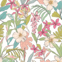 Hoopla Walls Oasis Apple/Rose Wallpaper - HWA1207W