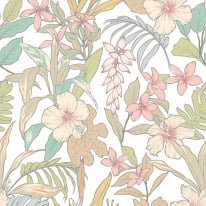 Hoopla Walls Oasis Chalk/Sand Wallpaper - HWA1208W