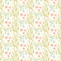 Hoopla Walls Meadow Stripe Peach/Duck Egg Wallpaper - HWA1211W
