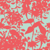 Hoopla Walls Summer Silhouette Coral Twist Wallpaper - HWA1216W