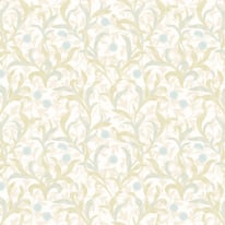 Hoopla Walls Elegance Floral Trail Sky/Apple Wallpaper - HWA1265W