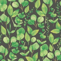 Hoopla Walls Watercolour Leaves Forest Greens Wallpaper - HWA1409W