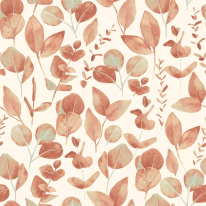 Hoopla Walls Watercolour Leaves Tuscan Mix Wallpaper - HWA1410W