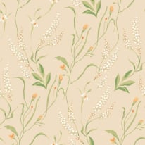 Hoopla Walls Springtime Meadow Golden Straw Wallpaper - HWA1416W