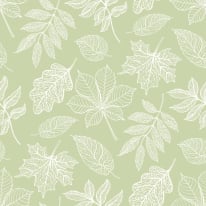 Hoopla Walls Leaf Silhouette Dusty Sage Wallpaper - HWA1419W