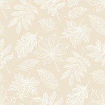 Hoopla Walls Leaf Silhouette Soft Sand Wallpaper - HWA1422W