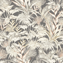 Hoopla Walls Tropical Canopy Charcoal/Stone Wallpaper - HWA1425W
