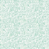 Hoopla Walls Maze Squiggle Seafoam Wallpaper - HWA1432W