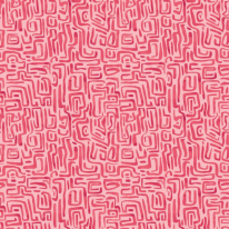 Hoopla Walls Maze Squiggle Raspberry Wallpaper - HWA1435W