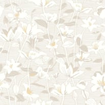 Hoopla Walls Lino Leaves Coconut Mix Wallpaper - HWA1436W