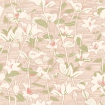 Hoopla Walls Lino Leaves Blush/Sage Wallpaper - HWA1438W