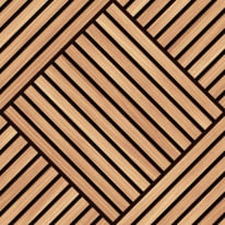 Close-up material sample of the Hoopla Walls HWA1454W design showing the large oak diamond slat print on a non-woven base.