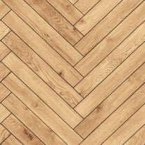 Close-up material sample of the Hoopla Walls HWA1463W design showing the pale ash parquet pattern on a non-woven base.
