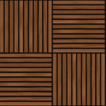 Close-up material sample of the Hoopla Walls HWA1469W design showing the walnut square slat print on a non-woven base.