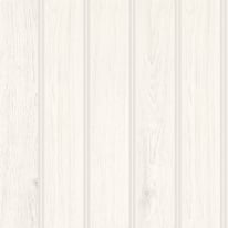 Close-up material sample of the Hoopla Walls HWA1474W design showing the washed white tongue and groove plank print on a non-woven base.