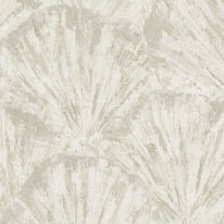 Galerie Horizon Wide Fan Beige/Cream Metallic Wallpaper - HZ62038