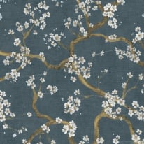 Galerie Horizon Cherry Blossom Beige/Blue Wallpaper - HZ62045
