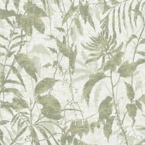 Galerie Horizon Cloud Forest Cream/Green Metallic Wallpaper - HZ62047