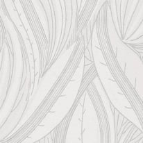 Galerie Horizon Flowing Leaf White Metallic Wallpaper - HZ62067