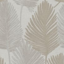 Galerie Horizon Palm Leaf Beige/Grey Metallic Wallpaper - HZ62074