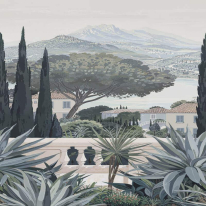 Galerie Horizon Tuscan Garden Blue Wall Mural - HZ62087M