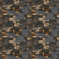 Galerie Horizon Geometric Glow Brown Wall Mural - HZ62089M