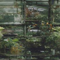 Galerie Horizon Botanical Haven Green Wall Mural - HZ62094M