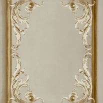 Grandeco Icon Rococo Panel Greige Wallpaper - IC1103