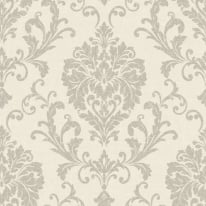 Grandeco Icon Margritte Damask Taupe Wallpaper - IC2001