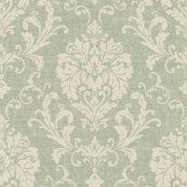 Grandeco Icon Margritte Damask Sage Wallpaper - IC2003