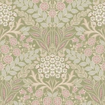 Grandeco Icon Belvedere Floral Green Wallpaper - IC2114
