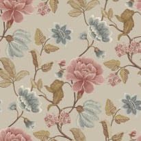 Grandeco Icon Celia Floral Trail Blush Wallpaper - IC3116
