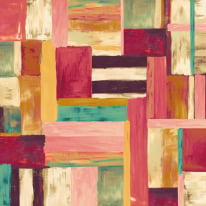 Ohpopsi Kujenga Brickwork Ruby Wall Mural - ICN50125M