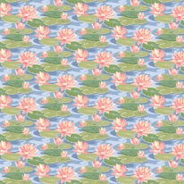 Ohpopsi Ichika Waterlily Cornflower Wallpaper - IKA50103W