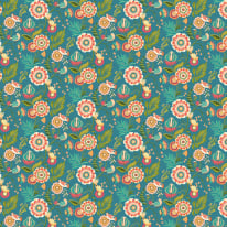 Ohpopsi Ichika Floral Trail Peacock Wallpaper - IKA50112W