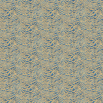 Ohpopsi Ichika 3D Effect Contour Demin/Ochre Wallpaper - IKA50120W