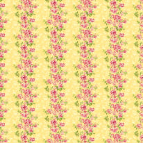 Ohpopsi Ichika Sakura Floral Ruby/Buttercup Wallpaper - IKA50124W