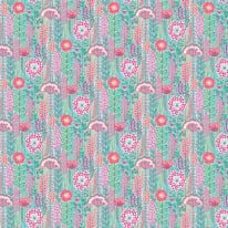 Ohpopsi Ichika Seedheads Raspberry Sky Wallpaper - IKA50129W