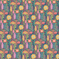 Ohpopsi Ichika Seedheads Prussian Wallpaper - IKA50131W