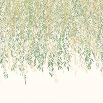 Ohpopsi Ichika Cascading Willow Sage/Ochre Wall Mural - IKA50134M
