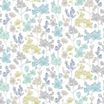 Ohpopsi Kalina Floral Pretty Blue Wallpaper - JRD50135W