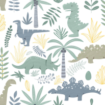 Muriva Happy Dinosaurs Multi Wallpaper - 577824