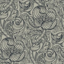 Galerie Down the Dilly Floral Blue Wallpaper - LB25116