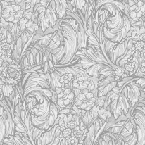 Galerie Hedgerovia Floral Silver/Grey Wallpaper - LB25137
