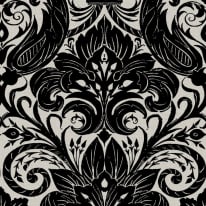 Galerie Damask Sauvage Black Flock Wallpaper - LB25166