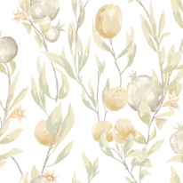 Ohpopsi Laid Bare Pomegranate Trail Linen Mix Wallpaper - LBK50101W