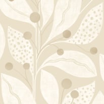 Ohpopsi Laid Bare Berry Dot Flax Wallpaper - LBK50105W