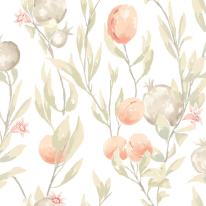 Ohpopsi Laid Bare Pomegranate Trail Blossom Wallpaper - LBK50137W