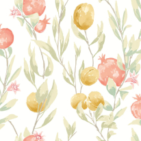 Ohpopsi Laid Bare Pomegranate Trail Olive Wallpaper - LBK50140W